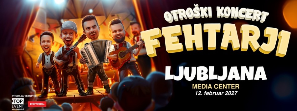 Otroški koncert Fehtarji v Ljubljani, 12. februarja 2027, v Media Centru