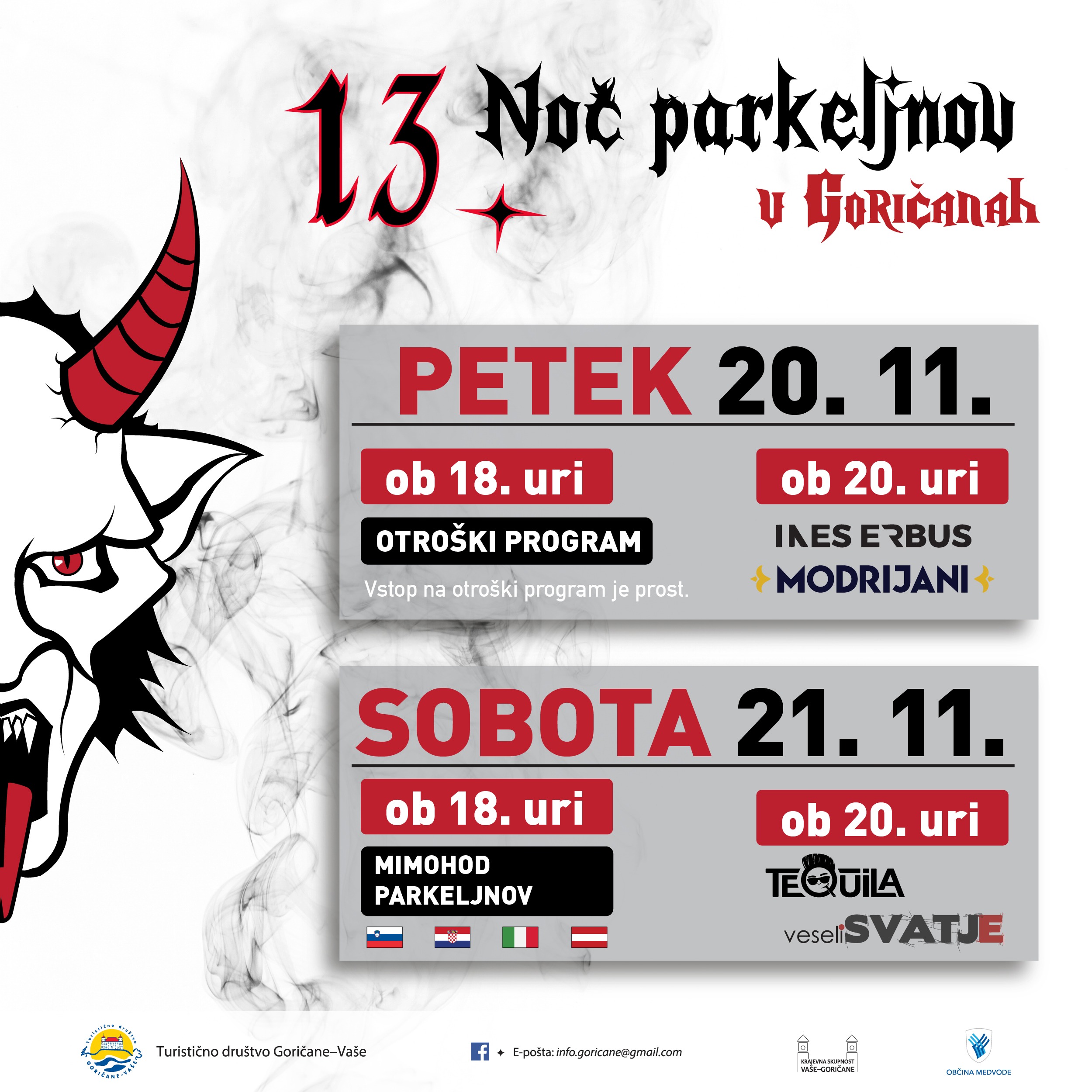 13. Noč parkeljnov v Goričanah