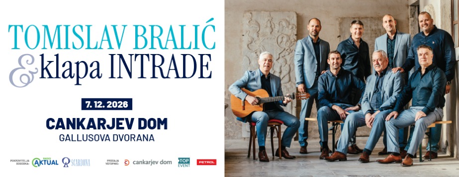 Tomislav Bralić & Klapa Intrade na koncertu v Cankarjevem domu v Ljubljani